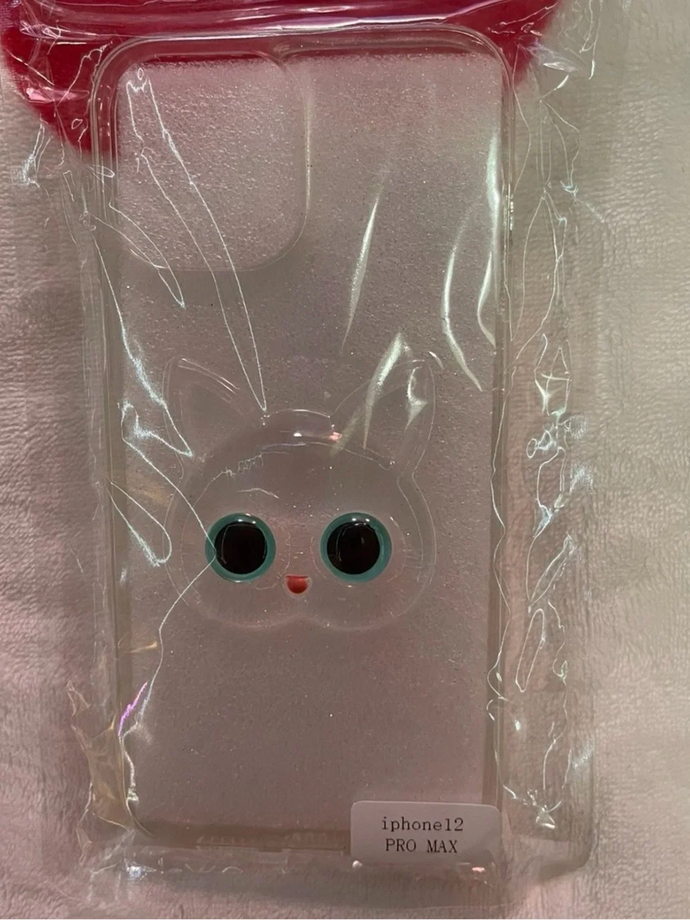 Cute Pink Glitter Bunny iPhone 12 Pro Max Case